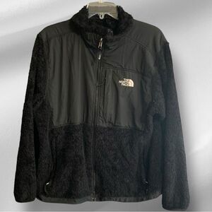 The North Face "Polartec" Full Zip Black Jacket with White Logo - Size XL